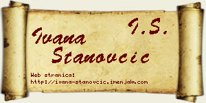 Ivana Stanovčić vizit kartica